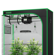 Standard Grow Tent Kit GIY-42 2x4, 2-Plant Complete System, with 200W VS2000 LED Grow Light, and 4-inch Ventilation Combo