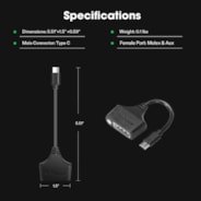 SGS Convertor, Type C to MOLEX & AUX Adapter Dongle, Conversion Cable