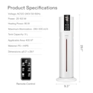 9L 2-in-1 Top Fill Cool & Warm Mist Air Humidifier