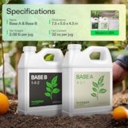 Nutrients Base A & B Bundle, Liquid Fertilizer Supports Vegetative and Flowering Stage