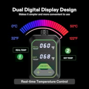 Seedling Heat Mat with Dual Digital Display Thermostat, 20" x 20.75" Black Warm Hydroponic Heating Pad for Seed Germination