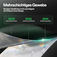 Growbox 150x80x200cm S538, für 4–6 Pflanzen, 600D lichtdichtes Oxford-Gewebe, für den Indoor-Pflanzenanbau