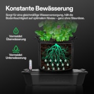 Selbstbewässerndes Set aus Stoff-Topfboden und Pflanzbeuteln, automatisches Bewässerungssystem mit Reservoir-Messgerät,4er-Pack