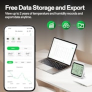 AeroLab THB1S Bluetooth Hygrometer Thermometer, External Sensor Probe Included