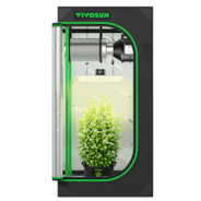 Complete Grow Tent Kit 2x2 Indoor Grow System with GrowHub WiFi Controller, Efficient Ventilation & Full-Spectrum LED Grow Light, 1680D Mylar Lightproof Tent 24"x24"x48"