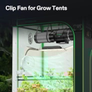 AeroWave E6 Clip-on Fan, EC Motor, Auto Oscillation Fan, Air Circulator For Grow Tent, White, 2 Pack