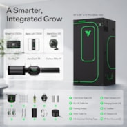 Smart Grow Tent Kit PRO 3x3 Indoor Grow System with 2-in-1 Tunable Spectrum LED Light, Smart GrowHub Automation, Efficient Ventilation & 360° Airflow, 2000D Mylar Tent 36"x36"x72"