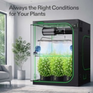 Smart Grow Tent Kit PRO 5x5 Indoor Grow System with 2-in-1 Tunable Spectrum LED Light, Smart GrowHub Automation, Efficient Ventilation & 360° Airflow, 2000D Mylar Tent 60"x60"x80"
