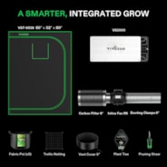 Standard Grow Tent Kit GIY-52 2x5, 3-Plant Complete System, with 200W VS2000 LED Grow Light, and 6-inch Ventilation Combo