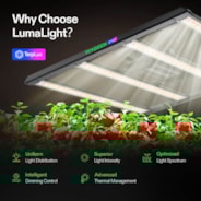 LumaLight 320W LED Grow Light, Full Spectrum Indoor Plant Light with Deep Canopy Penetration, 3x3ft Coverage, GrowHub Compatible
