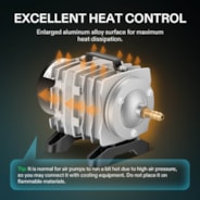 15W 317GPH Air Pump 6 Outlet 20 L/Min for Aquarium and Hydroponic Systems