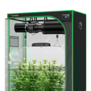 Smart Grow Tent Kit GIY-SGS-52 Lite 2x5, 3-Plant Complete System, with WiFi E42A Controller, 200W VS2000 LED Grow Light, 6-inch AeroZesh G6 Ventilation Combo, and AeroWave E6 Clip-on Fan