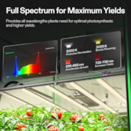 Smart Grow Tent Kit 5x5 Complete Indoor Grow System with Smart Controller, Full-Spectrum LED Grow Light & Ventilation Automation System, 1680D Mylar Tent 60"x60"x80"