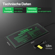 25x53 cm Robuste wasserdichte Anzucht-Heizmatte für Setzlinge, warme hydroponische Wärmematte