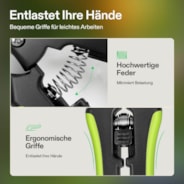 Gardening Hand Pruner Pruning Shear with Straight Stainless Steel Blades, Black-and-Green