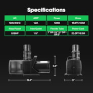 3567 GPH Submersible Water Pump 130W Ultra Quiet Pump