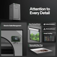 Gray Grow Tent 3x3 G336, 2-4 Plants Use, High Reflective Mylar, 36″ x 36″ x 72″, For Indoor Plants Growing