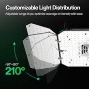 Smart Grow Tent Kit GIY-SGS-33 Pro 3x3, 3-Plant Complete System, with WiFi E42A Controller, 200W AeroLight Wing LED Grow Light, 4-inch AeroZesh T4 Ventilation Combo, and AeroWave E6 Gen2 Clip-on Fan