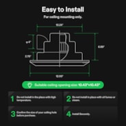 Bathroom Ventilation and Exhaust Fan with LED Light, 4 Inch, 110 CFM