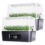VSeed Smart Seedling Box, Indoor Seed Starting & Cloning System with Ebb & Flow Irrigation, 2 Pack