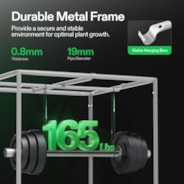 Gray Grow Tent 2x4 G425, 2-4 Plants Use, High Reflective Mylar, 24″ x 48″ x 60″, For Indoor Plants Growing