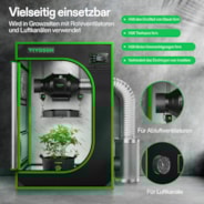 15 cm Growbox Luftkanalfilter- und Lüftungsabdeckung mit Gummizug und Befestigungsschnalle, 2 Stück