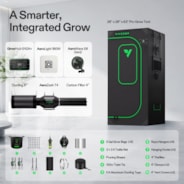 Smart Grow Tent Kit PRO 2.3x2.3 Indoor Grow System with 2-in-1 Tunable Spectrum LED Light, Smart GrowHub Automation, Efficient Ventilation & 360° Airflow, 2000D Mylar Tent 28"x28"x63"