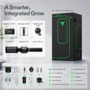 Smart Grow Tent Kit PRO 3x3 Indoor Grow System with 2-in-1 Tunable Spectrum LED Light, Smart GrowHub Automation, Efficient Ventilation & 360° Airflow, 2000D Mylar Tent 36"x36"x72"
