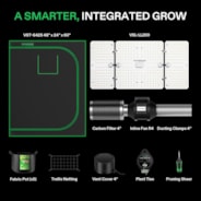 Standard Grow Tent Kit GIY-42 2x4, 2-Plant Complete System, with VSL-LL200 Lumalight LED Grow Light, and 4-inch Ventilation Combo