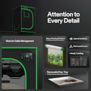 Grow Tent 2x2 S223, 1-2 Plants Use, 600D Light-proof Oxford, 24″ x 24″ x 36″, For Indoor Plants Growing