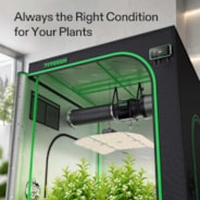Smart Grow Tent Kit 4x4, Complete Indoor Grow System with Smart Controller, Full-Spectrum LED Grow Light, Ventilation System & 1680D Mylar Tent, 48"x48"x80"
