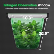 Grow Tent Pro 2x2 P224, 1-2 Plants Use, Large Front Window, 24″ x 24″ x 48″, For Indoor Plants Growing
