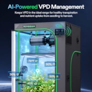 Smart AI Grow Tent System 3x3 Indoor Smart Grow System with Self-Learning AI Controller, Dynamic Airflow & Tunable Spectrum, Automated Climate Control, 2000D Mylar Tent 36"x36"x72"