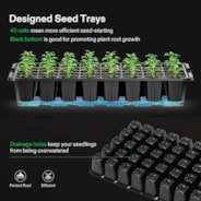 Seedling Combo w/ 6-Pack 10"x20.75" Heat Mat and 6-Pack Seed Starter Trays