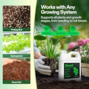 StemX (0-0-2) Silica for Plants, Soluble Silicon Plant Supplement Fertilizer, Liquid Nutrient Solution for Strong Stems, Healthy Leaves, Boost Plant Resilience & pH Balance, 32 oz