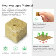 4 cm Steinwoll-Anzuchtwürfel, 1 Platte mit 28 Stück