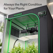Smart Grow Tent Kit 3x3 ft, E42A+ Smart Controller, 200W Full-Spectrum LED Grow Light & Ventilation Automation System, 1680D Mylar Tent 36"x36"x72"