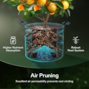 50 Gallon Grow Bags 1-Pack Black Thickened Nonwoven Fabric Pots with Handles