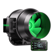 AeroZesh G6 Rohrventilator 15 cm mit E42A WLAN-Controller für Temperatur und Feuchtigkeit, PWM-gesteuerter EC-Ventilator für Growbox-Belüftung
