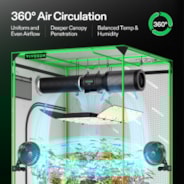 AeroLight Wing AW400SE Full Spectrum LED Grow Light 400W, with Integrated Circulation Fan, Compatible with APP, 4 x 4 Ft. Coverage