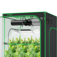 Smart Grow Tent Kit Pro 5x5, 6-Plant Complete System, with WiFi E42A+ Controller, 3x 200W AeroLight Wing SE LED Grow Light, and 6-inch AeroZesh G6 Ventilation Comb
