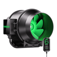 AeroZesh G6 Inline Fan 6″ with E12 Speed Controller, PWM-Controlled EC Fan for Grow Tent Ventilation