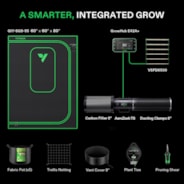 Smart Grow Tent Kit GIY-SGS-55FD 5x5, 6-Plant Complete System, with WiFi E42A+ Controller, 650W VSFD6500 LED Grow Light, and 8-inch AeroZesh T8 Ventilation Combo