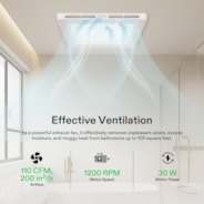 Bathroom Ventilation and Exhaust Fan with LED Light, 4 Inch, 110 CFM