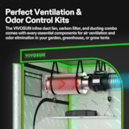 Air Filtration Kit R6 6″, Inline Fan R6 with Variable Speed Controller, Thermometer, Carbon Filter & Ducting Combo