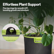 3-Pack 5-Gallon AeroBase Grow Bags, Durable Mesh Fabric Plant Container with Breathable Base and Sturdy Handles, Black