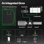 Starter Grow Tent Kit, 4 × 2ft 2-Plant System, WiFi-Controlled Grow System with Full Spectrum LED Grow Light, Automatic Ventilation, GrowHub Outlet A22 with Temperature and Humidity Sensor