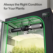 Kit de cultivo inteligente en carpa de 120 x 60 x 180 cm, sistema completo de cultivo interior con controlador inteligente, luz LED de espectro completo y sistema de ventilación automatizado, carpa de Mylar 1680D