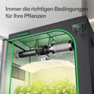 Smart Growbox Komplettset 120 x 60 x 180 cm, Komplettes Grow-Set mit GrowHub E42A+, 1680D Mylar Growzelt, Vollspektrum LED Pflanzenlampe und effizientem Belüftungssystem