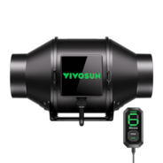 AeroZesh G4 Inline Fan 4″ with E12 Speed Controller, PWM-Controlled EC Fan for Grow Tent Ventilation